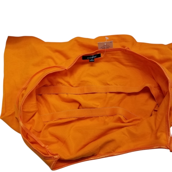 AMBIANCE Stretch Camisole Tank Top Built In Shelf Bra 1X Plus Size Orange NWT - Picture 5 of 15